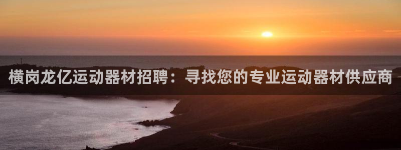 征途国际平台：横岗龙亿运动器材招聘：寻找您的专业运动器材供应